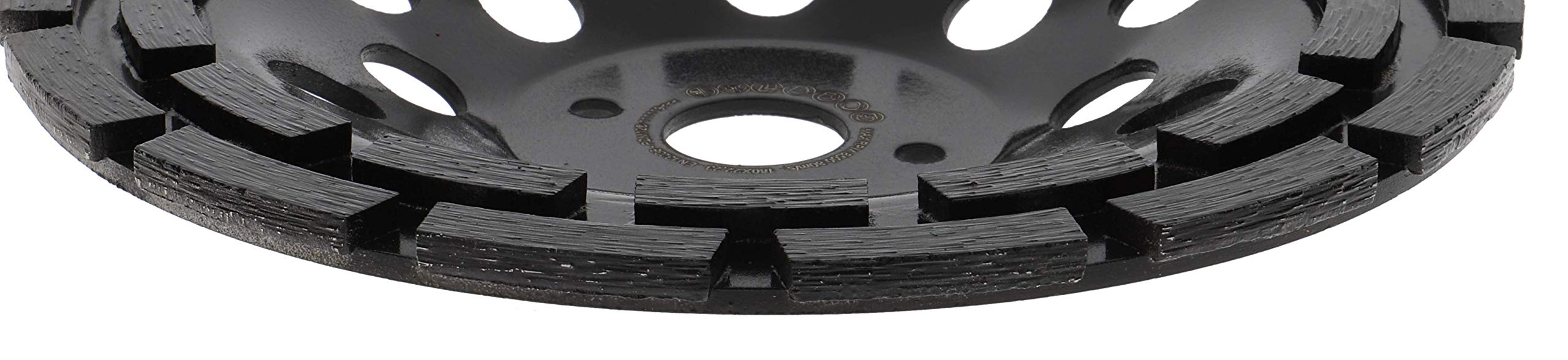 PRODIAMANT Muela de copa de diamante Premium 180mm abrasivo universal 180 mm x 22,2 mm muela de doble hilera altura 26 mm aglomerado duro para más vida de la herramienta en material abrasivo