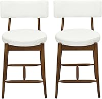 Vista 10 de Mid Century Modern Counter Stool Set of 2 Dining Chairs for Room Table and Seating Chair Sets Kitchen Bar Stools Counter Height Bar Stools,Beige