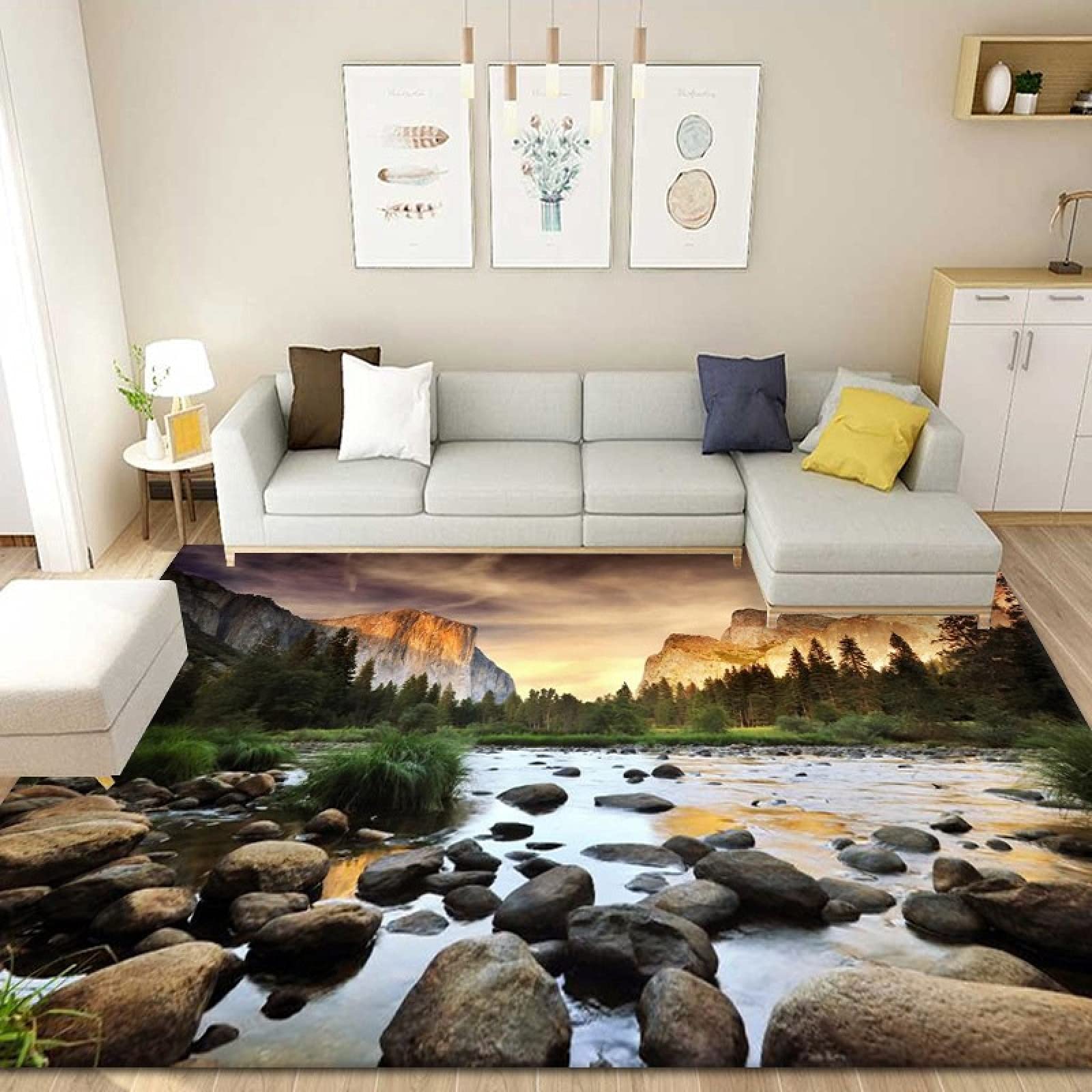 Tapis de sol bureau et chambre gamer multicolore 160x230cm pour salon
