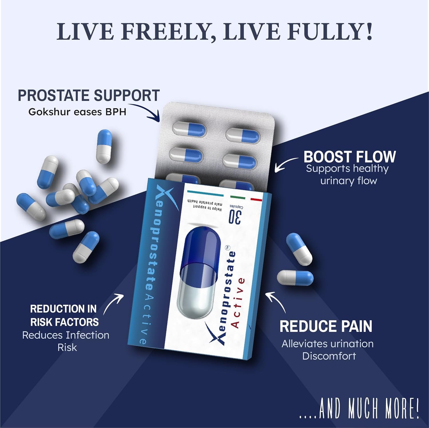 Xenoprostate Active Herbal Prostate Wellness Supplement | Men's Health Support with Natural Ayurvedic Ingredients | Urinary Flow & Function | 30 Vegetarian Capsules (1) — Amazon image 4