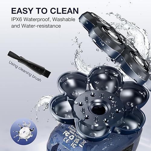 Miniatura 6 de Afeitadoras de cabeza para hombres calvos maquinilla de afeitar eléctrica 5 en 1 - Afeitado impermeable en seco y húmedo - Kit de aseo profesional