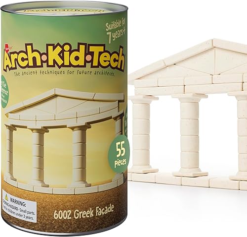 Taksa Toys Juguetes de tallo de fachada griega antigua, bloques de construcción apilables educativos únicos, para niños de 7, 8, 9, 10 años, kit de