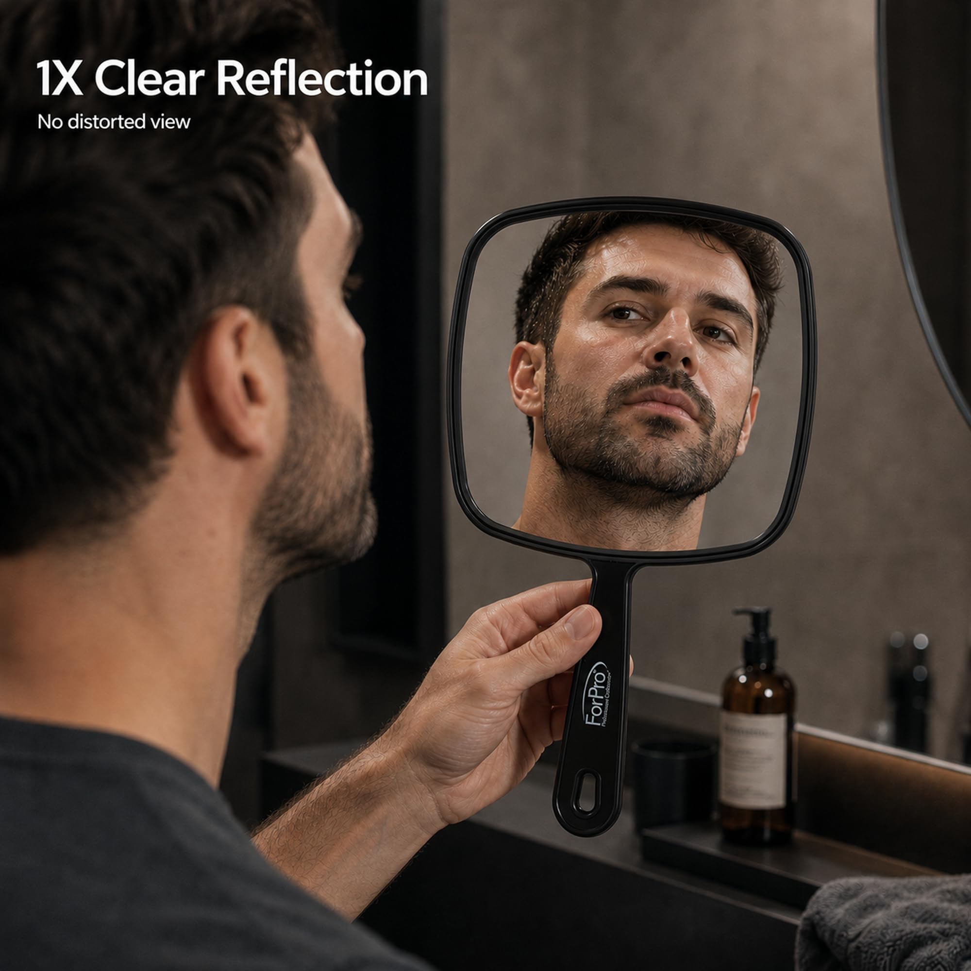 ForPro Hand Mirror - Large, Clear Reflection -4 ForPro Hand Mirror - Large, Clear Reflection -4
