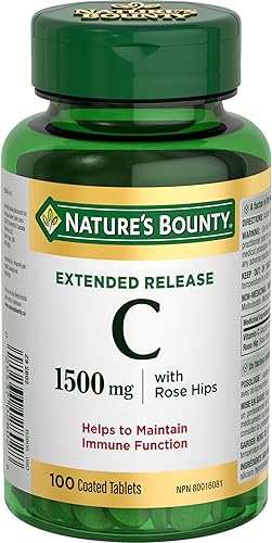 Nature's Bounty Vitamina C-1500mg de liberación prolongada con escaramujos 100 unidades