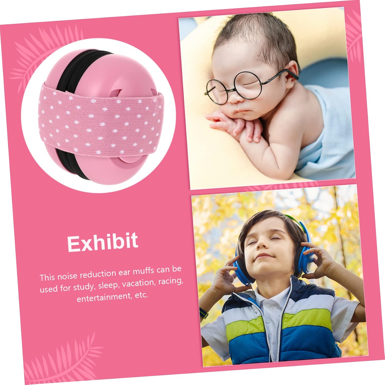Toddmomy Noise Cancelling Ear Muffs for Boy Girl Adjustable Ear Protection Headphones Lightweight Comfortable for