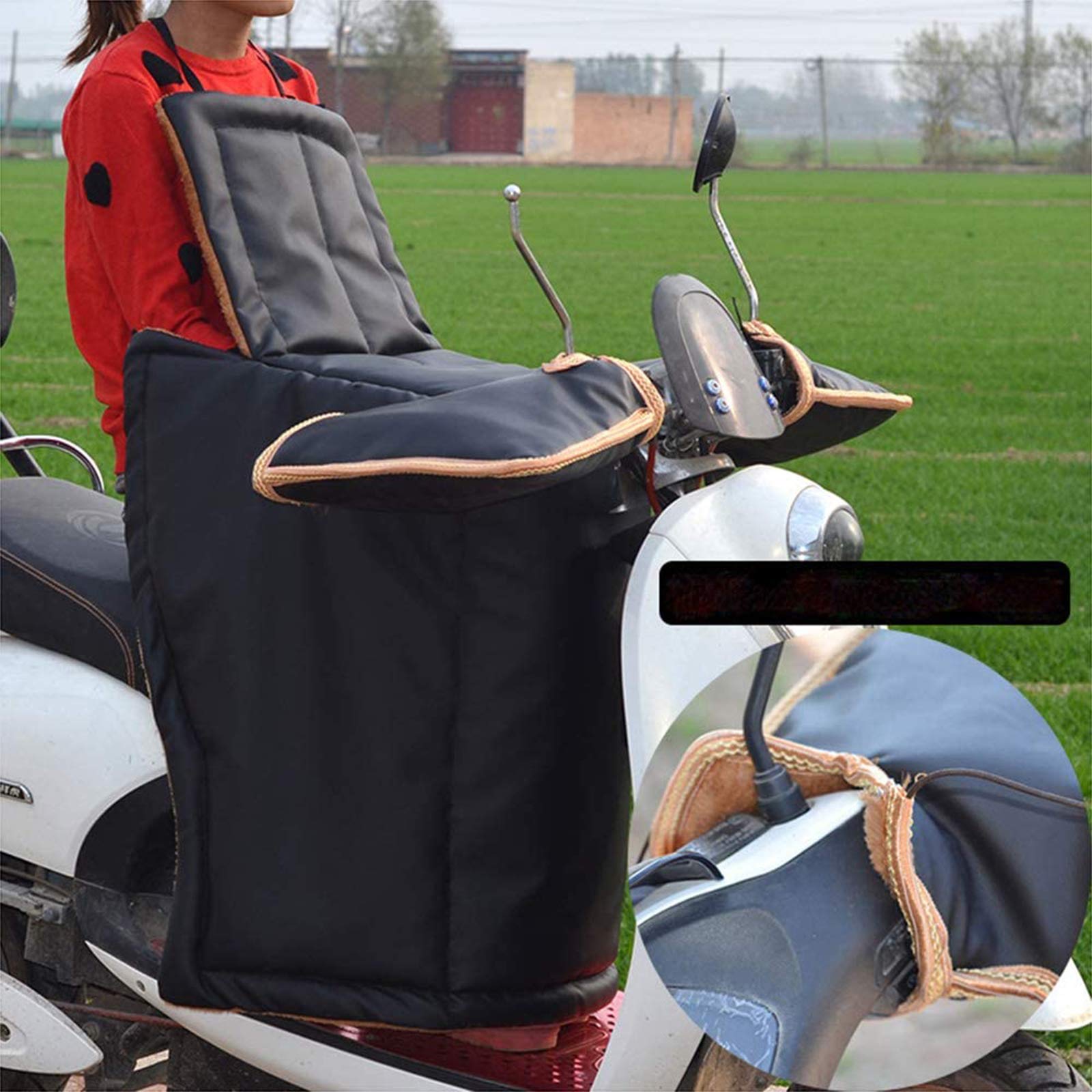 Longlasting Scooter Beenhoes Lap Schort Motorfiets Beenbescherming Winddicht Waterdicht Been Schort Warm Universeel Voor Scooter Elektrische Auto Motorfiets, Zwart