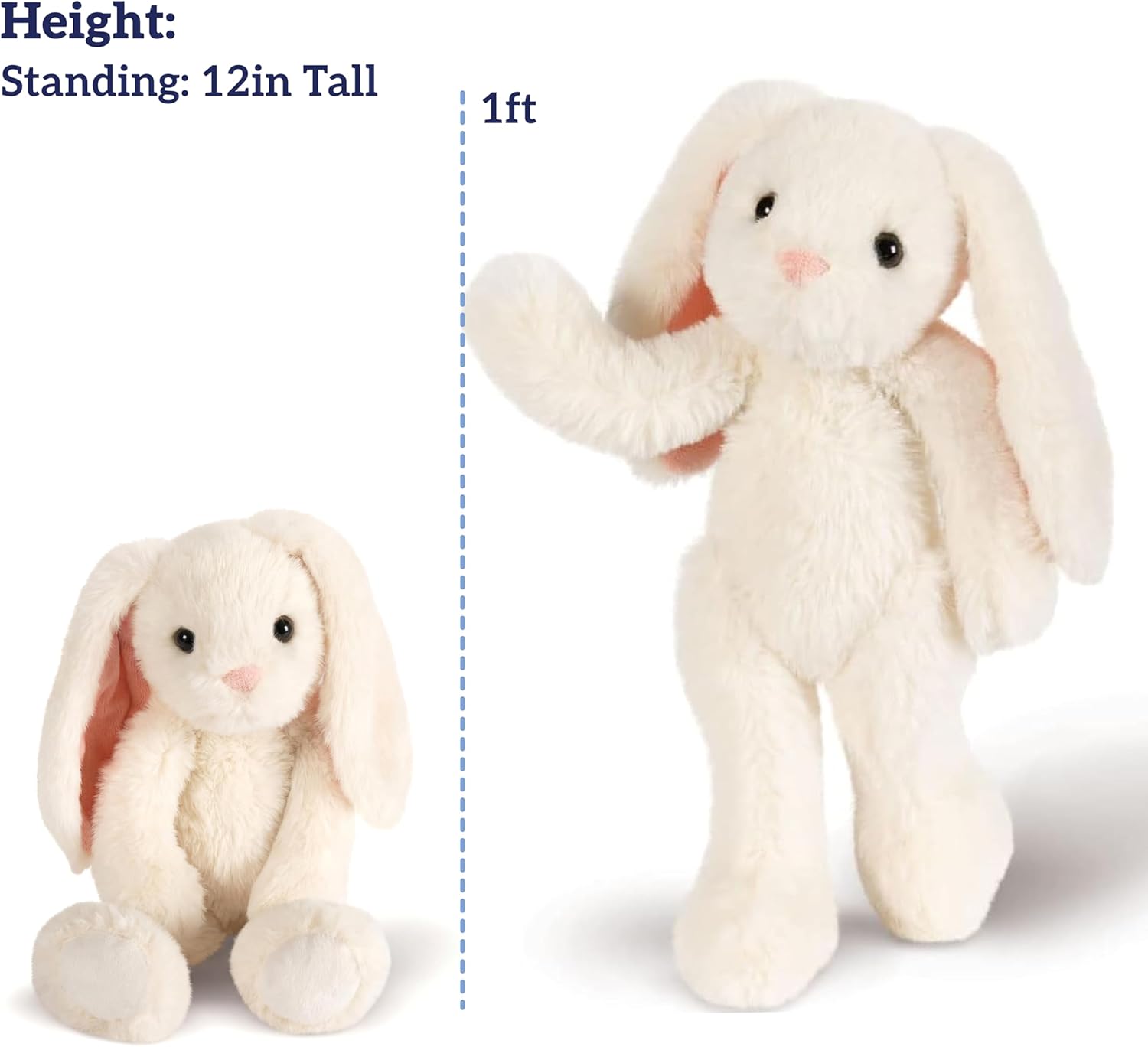 Vermont Teddy Bear Bunny Plush 12 Inch | Buddy Collection Easter Bunny Stuffed Animal Plushies | Emotional Support Plush and Soft Bunny Toys for Kids and Adults