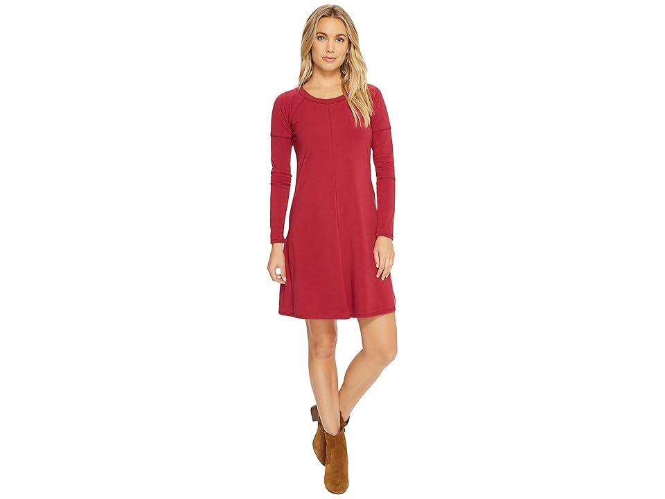 New Alternative Cotton Modal Spandex Party Time Dress (Holly Red) Women's Dress