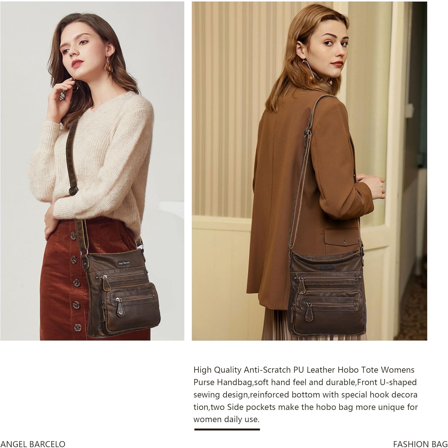 Angel Barcelo Crossbody Bags for Women,Ultra Soft Leather Purses for Women - Image 2