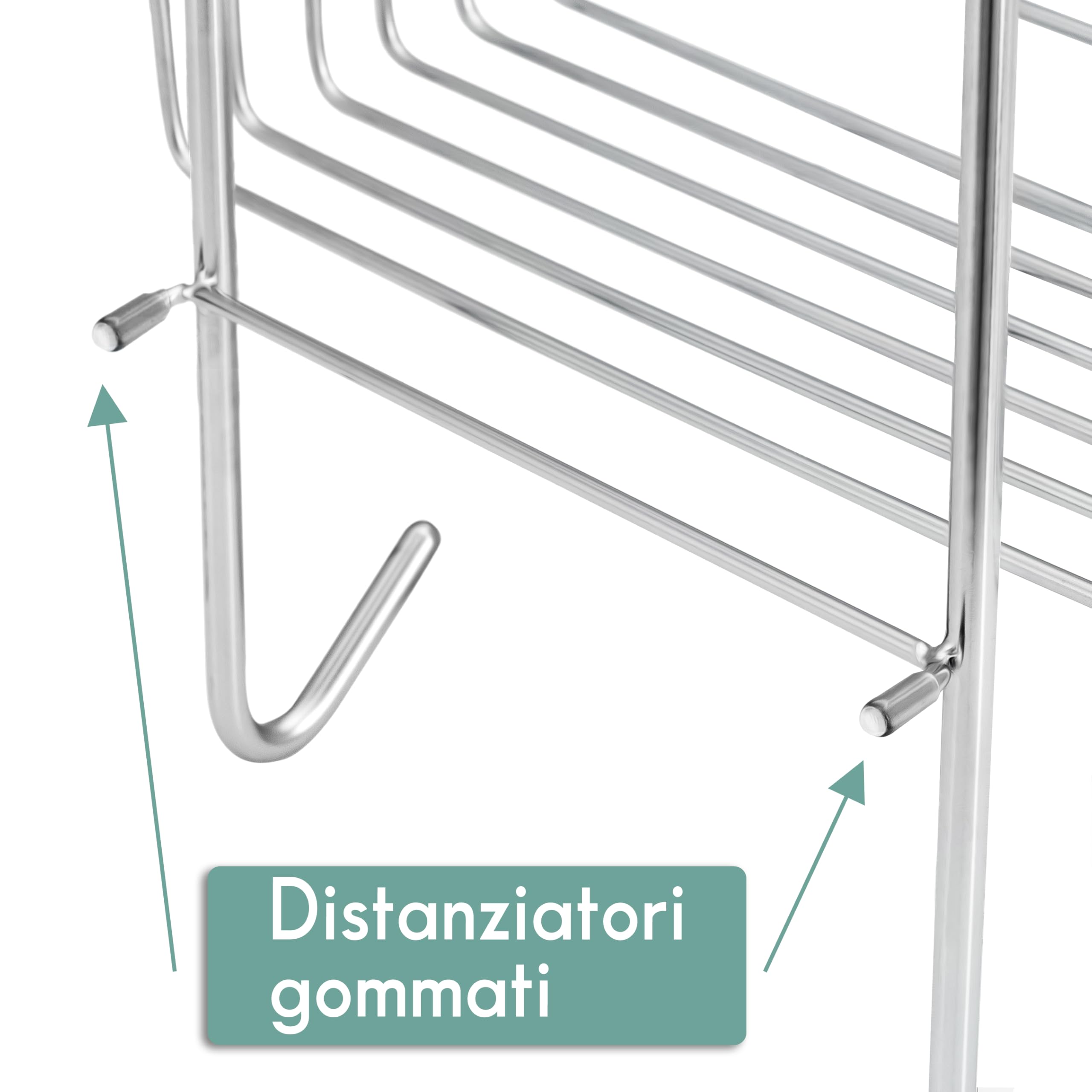 kowald ® Cesto portaoggetti per doccia da appendere al rubinetto, in acciaio inox, 100% antiruggine