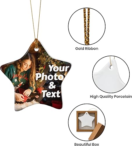 Miniatura 2 de Adornos de Navidad personalizados, adorno con foto personalizada, nuestro primer árbol de Navidad colgante 2023, decoración regalo para Navidad