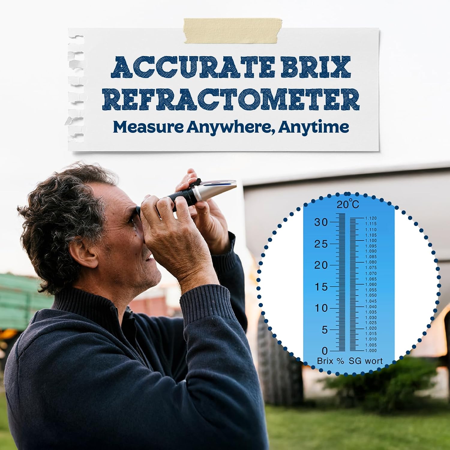 Refractometer - Fermentation Specific Gravity and Brix Refractometer
