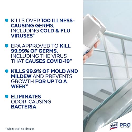 Miniatura 8 de Lysol Spray desinfectante desinfectante y antibacteriano para desinfectar y desodorizar lino crujiente 19 onzas líquidas
