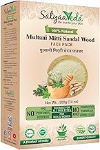 SatyaaVeda Multani Mitti & Sandalwood (Chandan) Face Pack I For Deep Cleansing I Tan Removal I Acne Control I Skin Brightening I No Chemical I No Preservative-200g