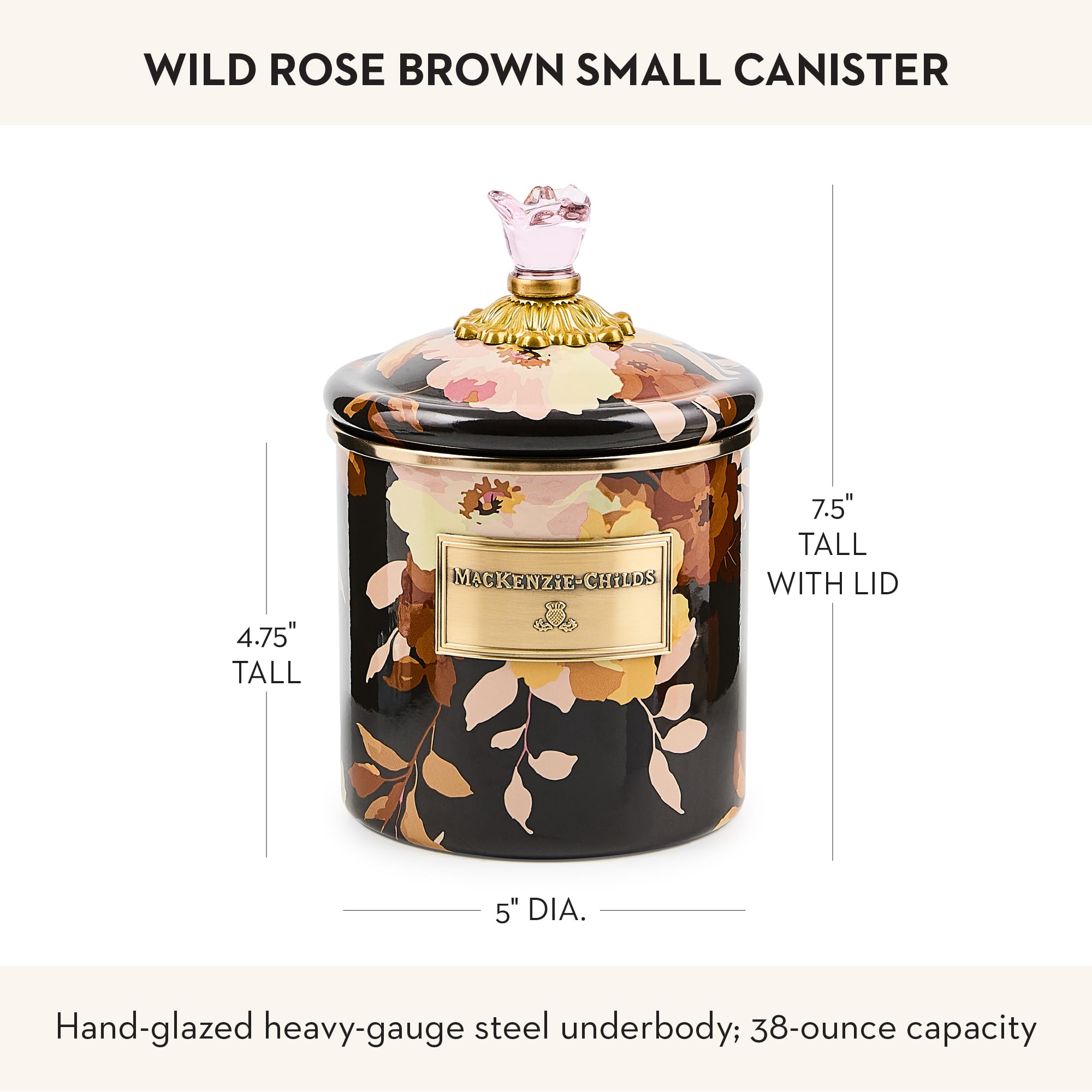 Amazon.com: MACKENZIE-CHILDS Enamel Canister, Kitchen Storage