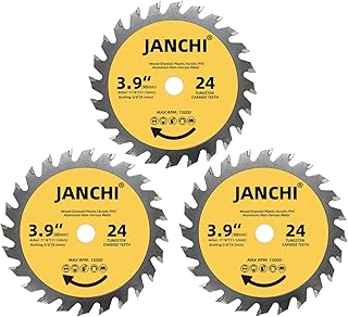3Pack 4-Inch 24T Wood Cutting TCT Circular Saw Blade with 7/16"(11.12mm) Arbor, Compatible with All Corded and Cordless Dremel Ultra-Saws, ROTOZIP ZIPSAW & ZIPMATE