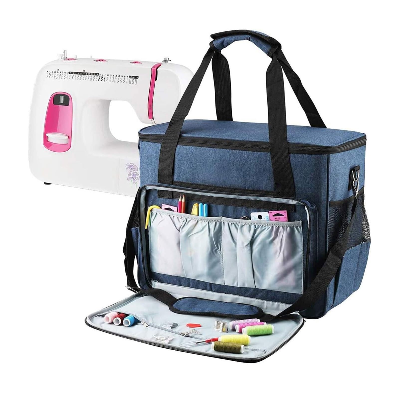 Bolsa para Máquina De Coser Estuche for máquina de Coser, Bolsa Viaje for y Accesorios, Fundas for for la mayoría los estándares(Purple)