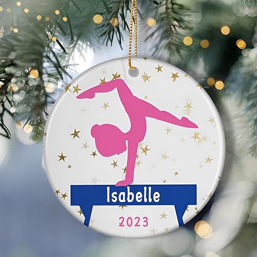 Vista 15 de Adorno deportivo para niñas, regalo de recuerdo de natación personalizado para Navidad infantil Nadar chica