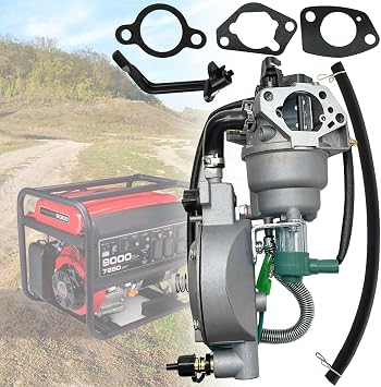 Chikia Huayi Gener-ator Carburetor LPG/CNG Conversion Kit Replacement For Predator 9000 8750 7000 6500 5500 Craftsman Generac Duromax 188F Manual Choke 4.5KW-6.5KW