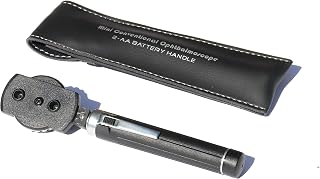 Zikimed Pets Eye Exam Mini Conventional Ophthalmoscope, Black Plastic Handle (Pete's Only)
