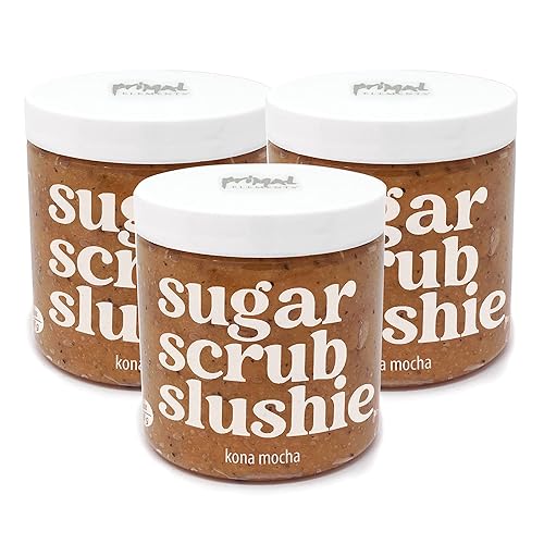 Primal Elements Exfoliante de azúcar granizado, hidratante, exfoliante e hidratante para manos, cuerpo y cara, regalos para ella (10 onzas cada uno)
