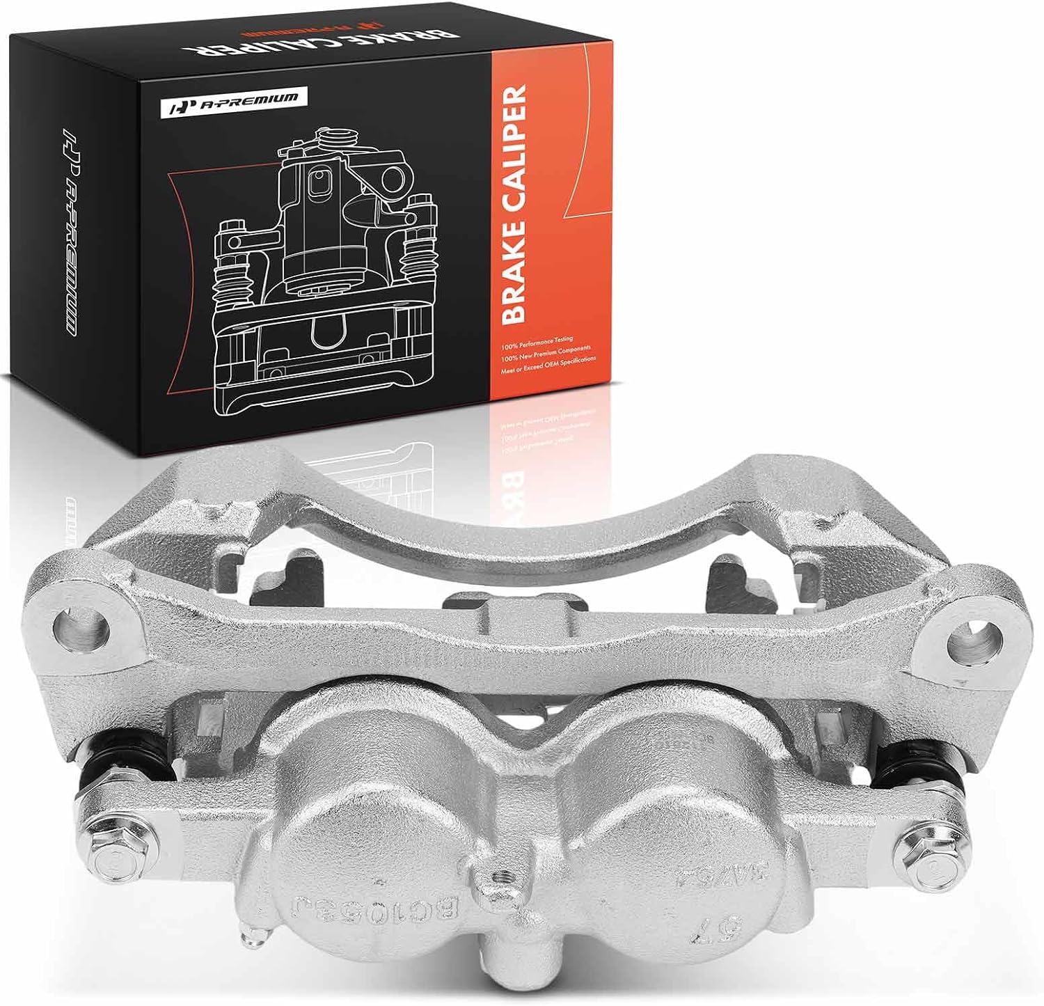 A-Premium Rear Left Driver Disc Brake Caliper with Bracket | Compatible with GMC & Chevrolet Vehicles - Sierra Silverado 3500 HD, 2020-2025, Corrosion-resistant, Direct-fit