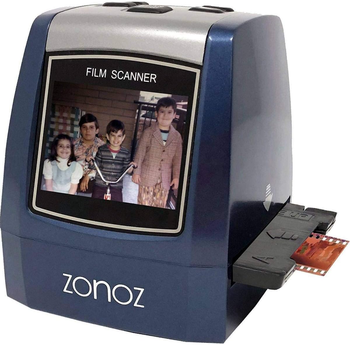 zonoz 22MP All-in-1 Film & Slide Converter Scanner w/Speed-Load Adapters for 35mm, 126, 110 Negative & Slides, Super 8 Films - Includes Worldwide Voltage 110V/240V AC Adapter (FS-Three)