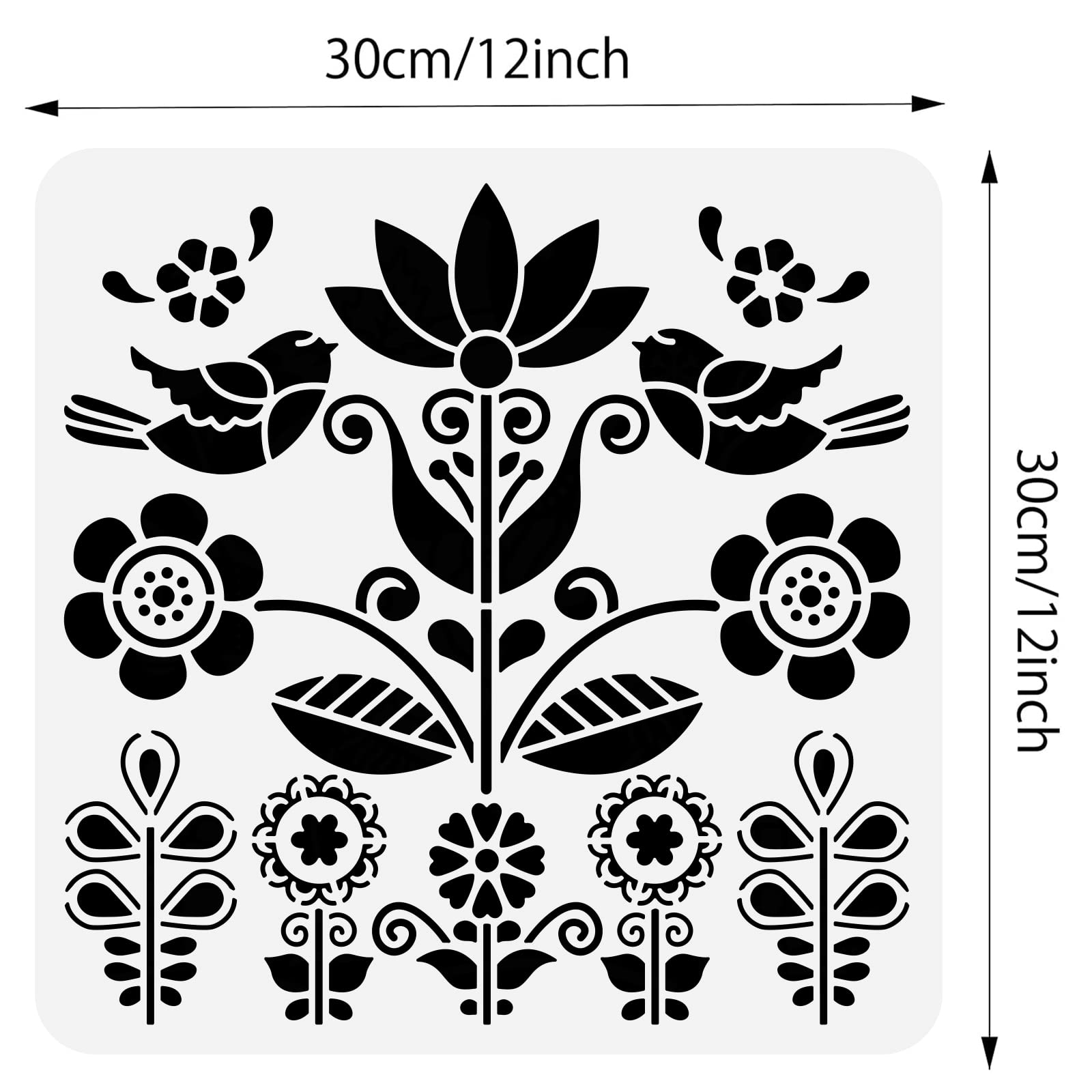 Large Sunflower Painting Stencils - 15x12 Inch Reusable Template For Wood, Walls, Fabric