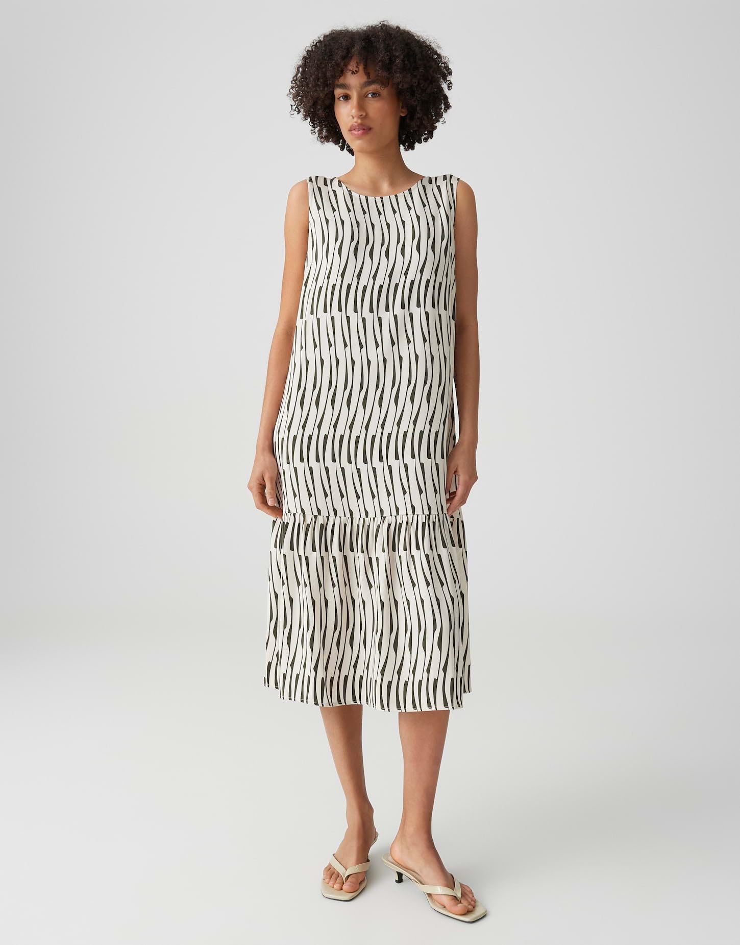 OPUS Damen Midikleid | Bedrucktes Midikleid mit Volant