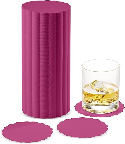 Miniatura 8 de Posavasos desechables de papel fucsia para bebidas, posavasos redondos de 3.5 pulgadas para bar, cóctel, bebidas, vino o evento, paquete de 500