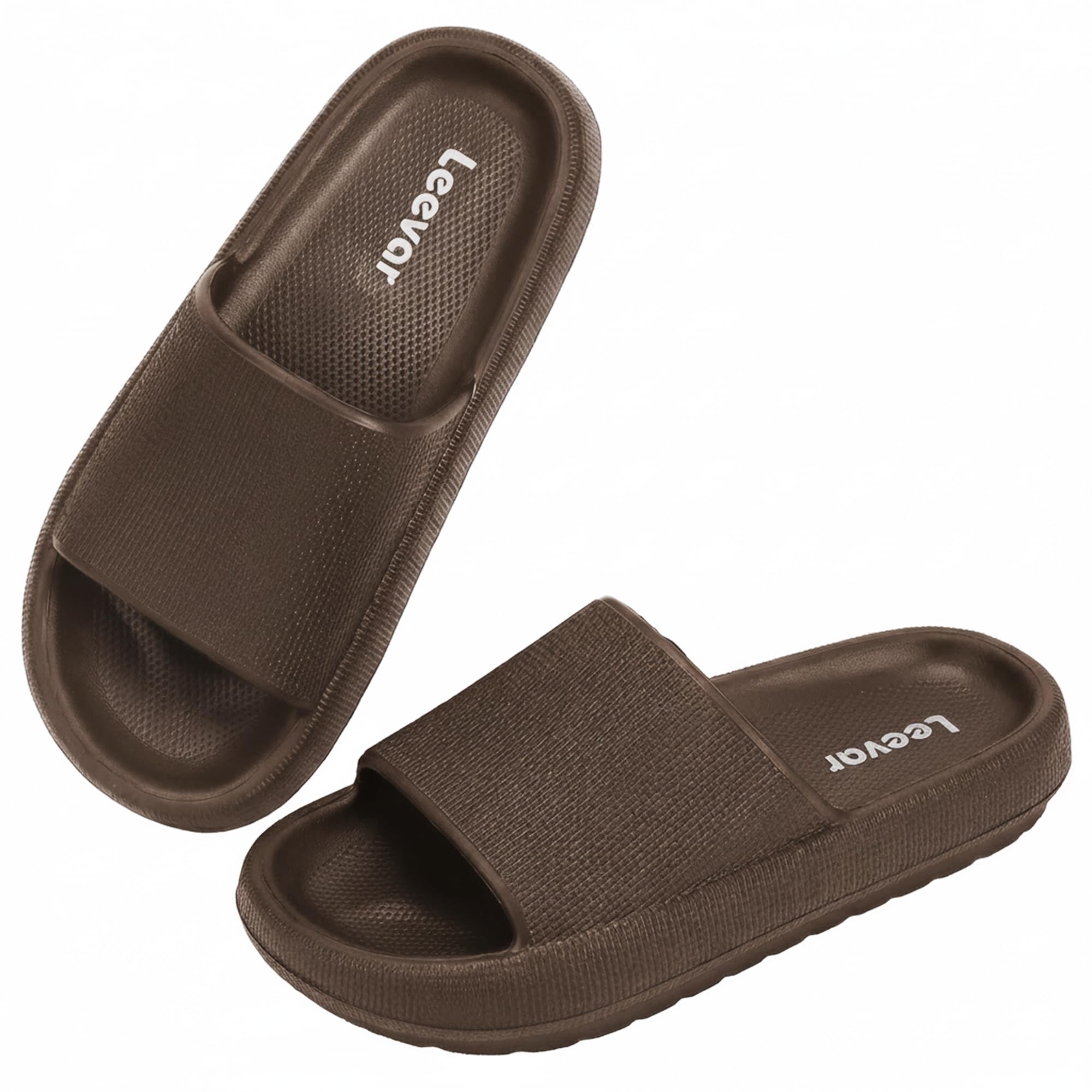 Leevar Cloud Slides for Women and Men - Soft, Comfy, Relax Cloud Slippers, Thick Sole, Non-slip Slides for Men, Easy to Clean, Shower, Swimming, Beach