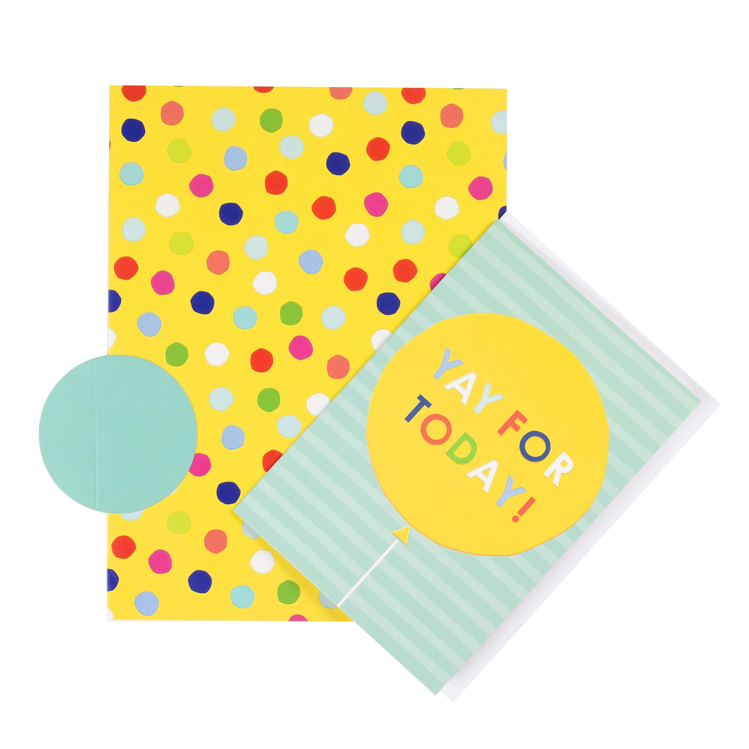 Multi-Occasion Card, Wrapping Paper & Tag - Colourful Spotty Design