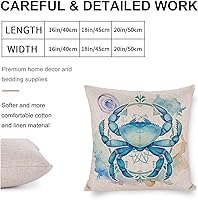 Vista 65 de Funda de cojín de pulpo costero para exteriores, decoración moderna de 18 x 18 pulgadas, decoración náutica costera de playa, casa, vida marina