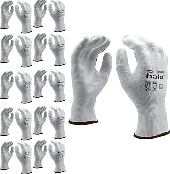 Cordova 3710 Cut-Resistant Gloves, 13-Gauge HPPE/Synthetic Fiber Shell, Polyurethane Palm Coating, ANSI Cut Level