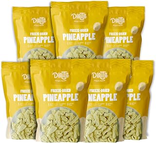 Freeze-Dried Pineapple – 7 Pack – 100% Real Fruit, No Sugar Added, Crunchy & Delicious, Long Shelf Life