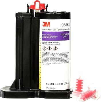 3M Platinum Plus Filler 05863, Lightweight, Stain Free, Tack Free, Fast, 276 mL DMS Cartridge | Stain Free; Fast