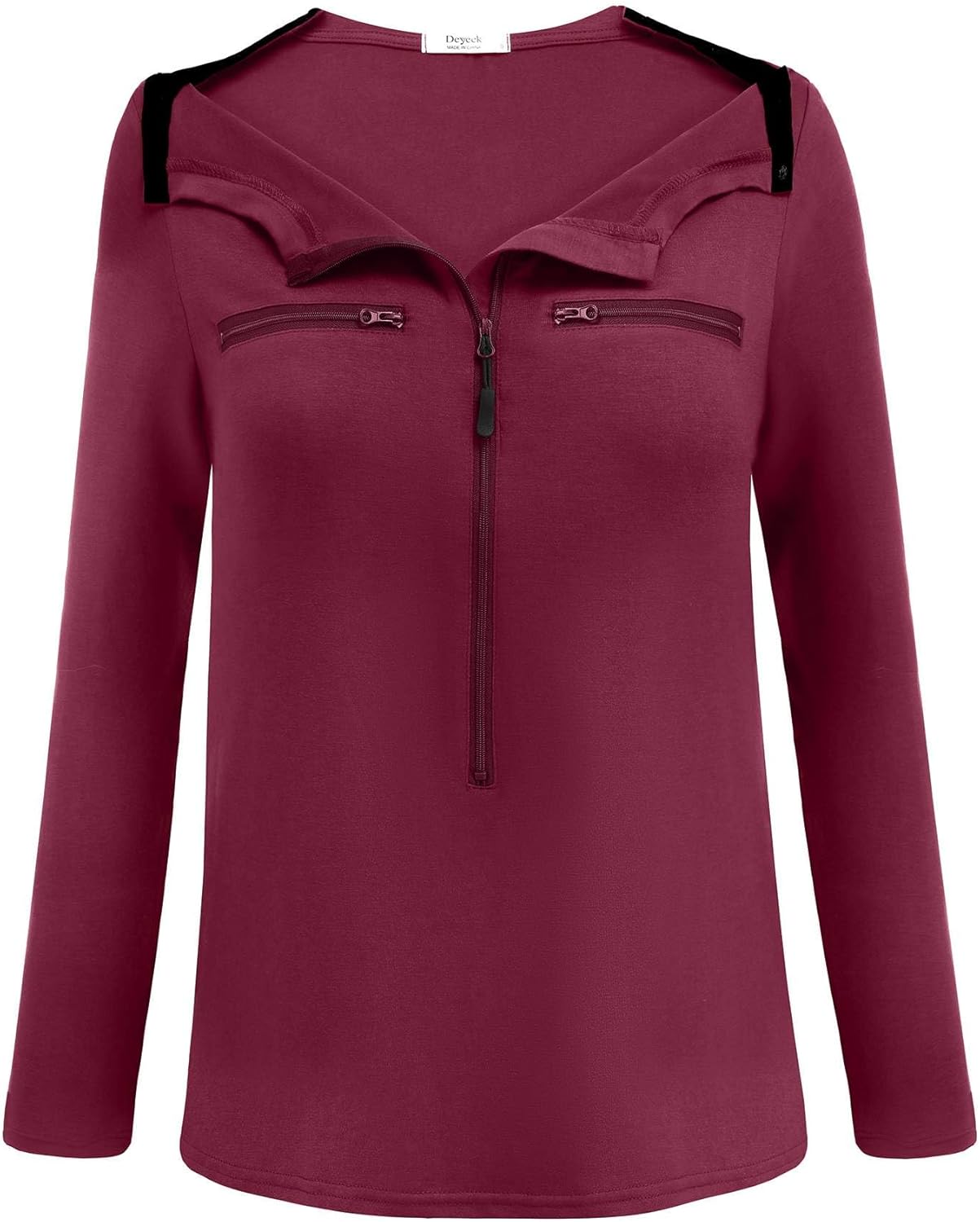 Deyeek Chemo Port Shirts for Women 2 Side Snaps Long Sleeve Shoulder Post Surgery Clothing Dialysis Breast Cancer Shirts