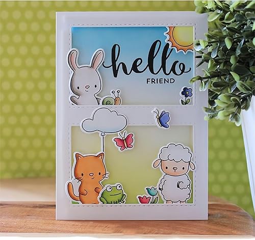 Miniatura 7 de Juego de sellos y troqueles de Happy Day para hacer tarjetas, sellos transparentes y troqueles de corte de metal para álbumes de recortes