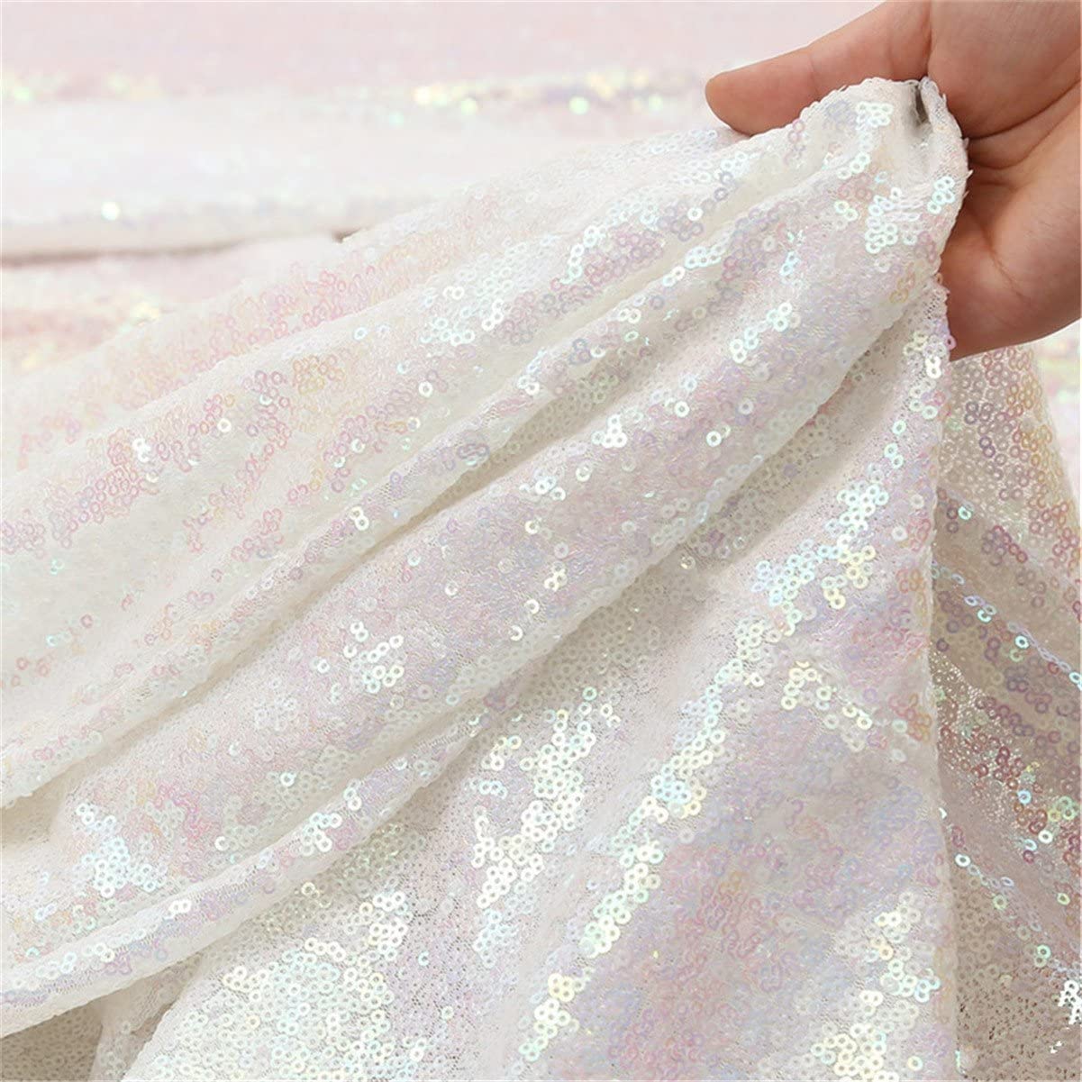 Sequin Backdrop 183x243cm Iridescent Shinny Sequin Photography Backdrop Party Prom Wedding Youtobe Banquet Photo Background (6x8 feet) — view 6