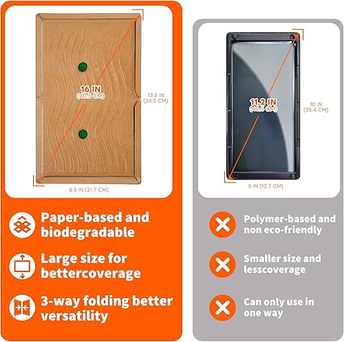 Miniatura 3 de Paquete de 12 trampas de pegamento para ratones para interiores para el hogar, trampas adhesivas grandes para ratones dentro de la casa, trampas de