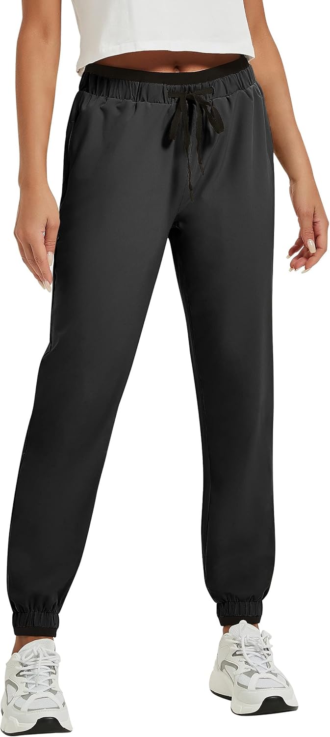 SPECIALMAGIC Hiking Pants Women Joggers Track Pants Running Pants High Waist Casual Athletic Zipper Pocket Lightweight : Sports & Outdoors
