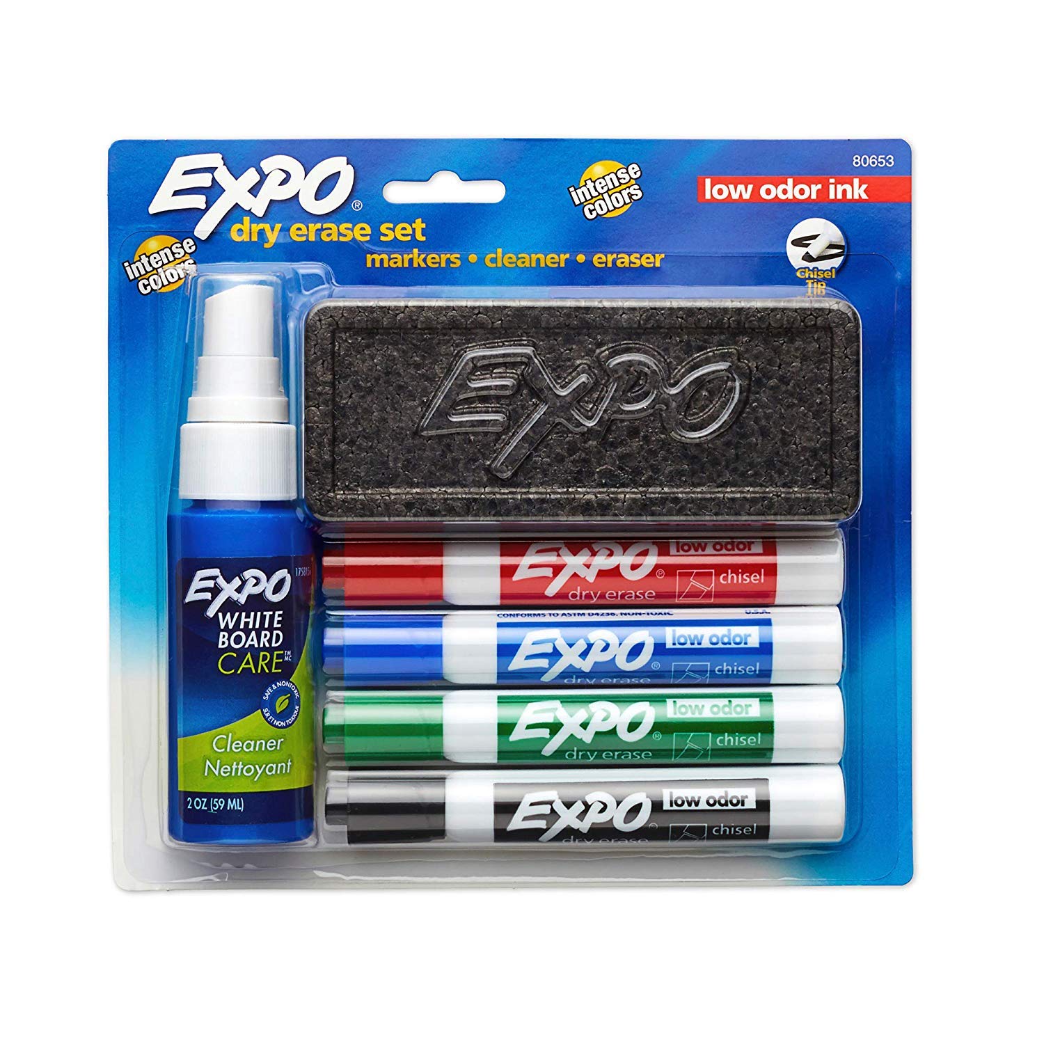 EXPO Dry Erase Marker Starter Set Chisel Tip Assorted Colors 6 Piece 6 Pack