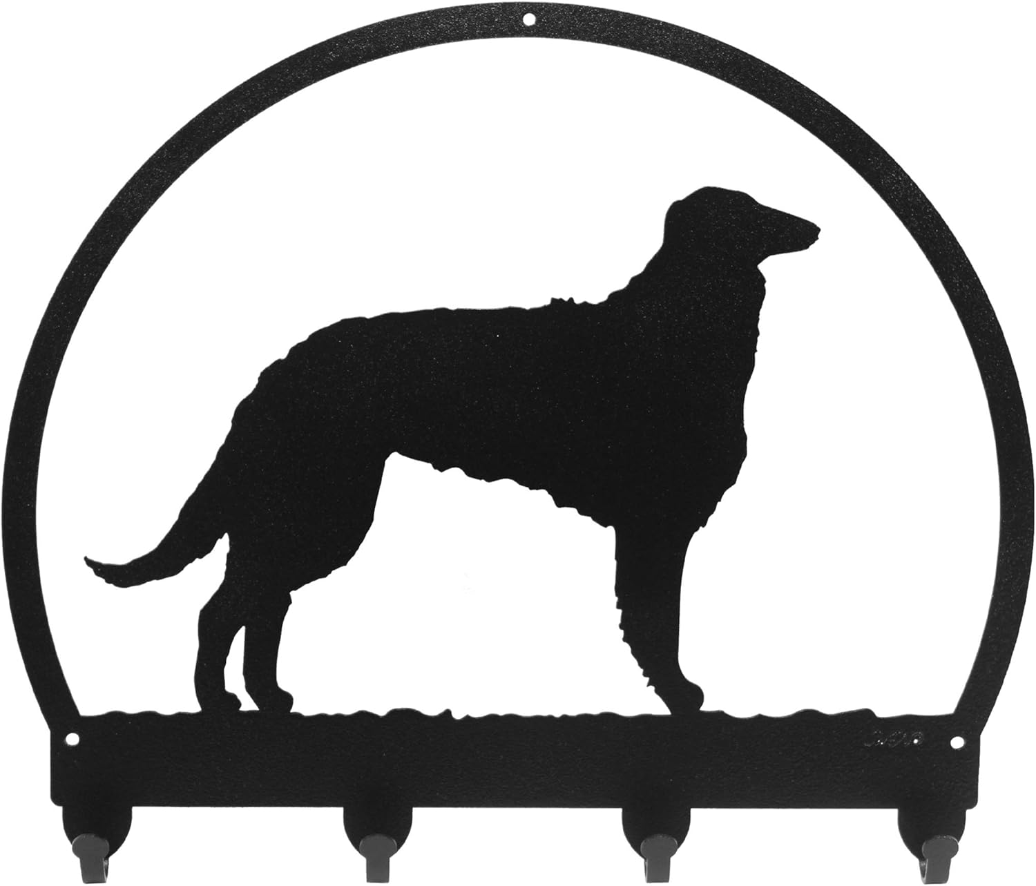 SWEN Products Borzoi Metal Key Chain Hanger - Leash Holder
