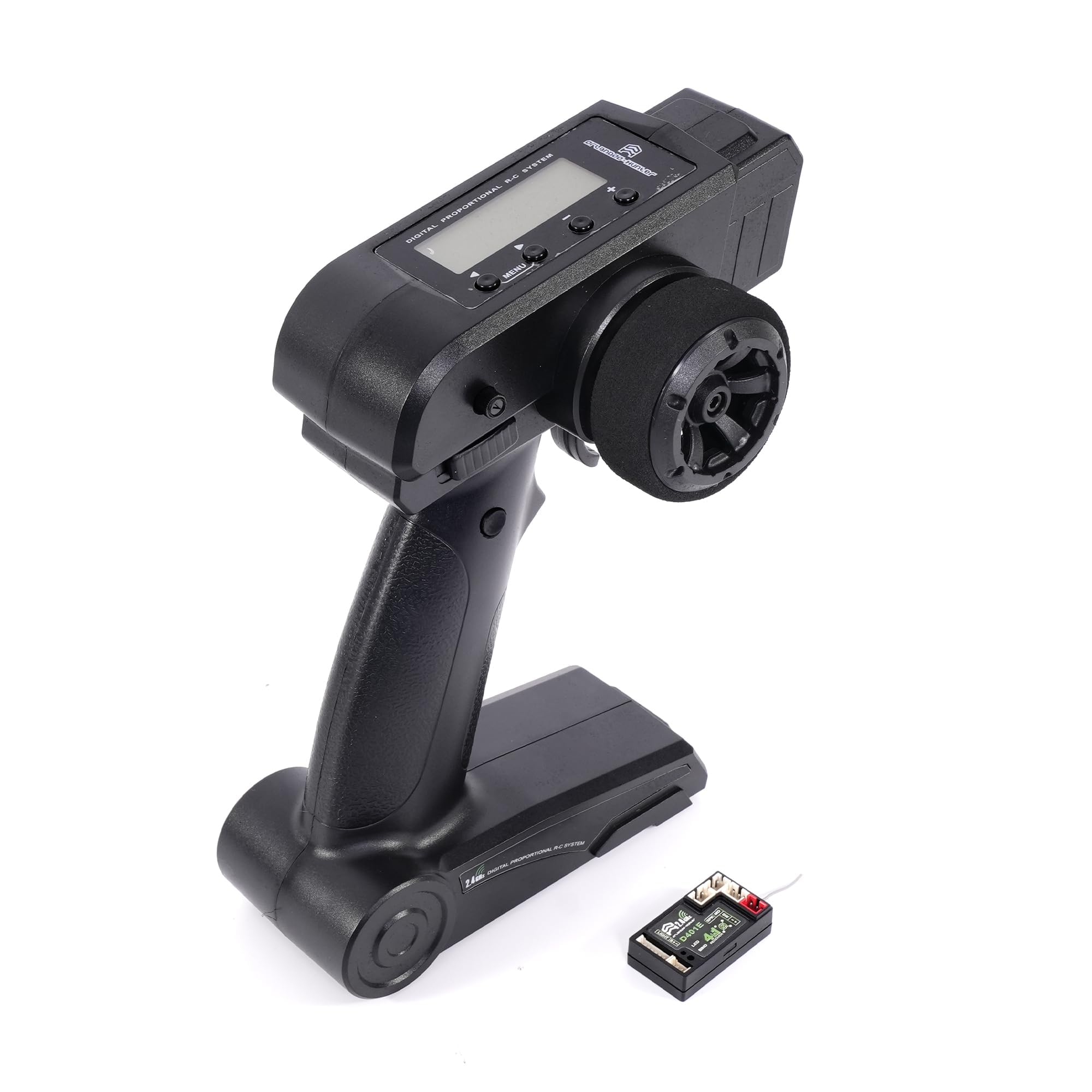 Sistema de radio RC 2.4G 4 en 1 grupo de luz y sonido D4L D4L-T RC transmisor y receptor y cordón, Orlandoo Hunter Control remoto para coche RC 1/24 1/32 1/35 (sonido de coche)