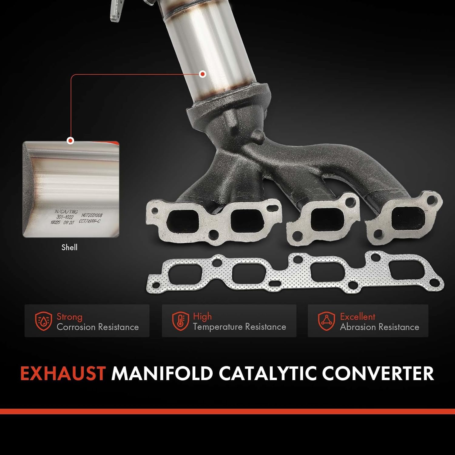 A-Premium Front Exhaust Manifold Catalytic Converter Kit Direct-Fit Compatible with Chevrolet Colorado 2007-2012 & GMC Canyon 2007-2012 & Isuzu i-290 i290 2007-2008, 2.9L, EPA Compliant