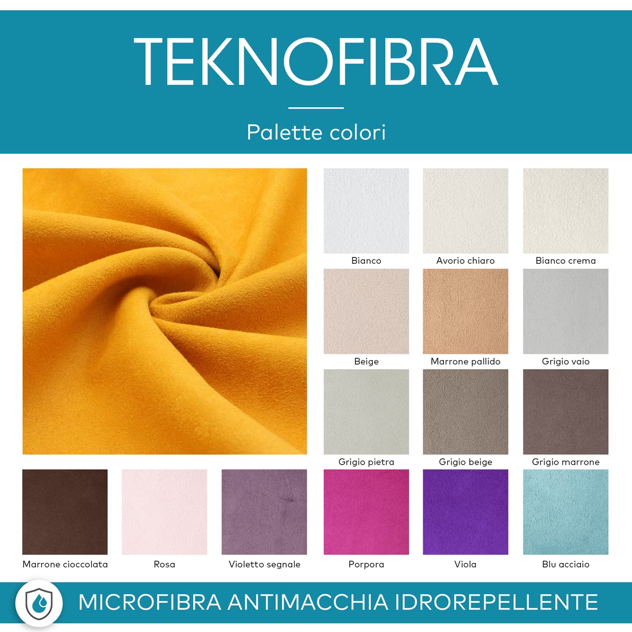 DESHOME Teknofibra 5 mètres - Tissu au mètre d'ameublement Microfibre suède Anti tache Hydrofuge pour canapés, coussins, accessoires Gris marron