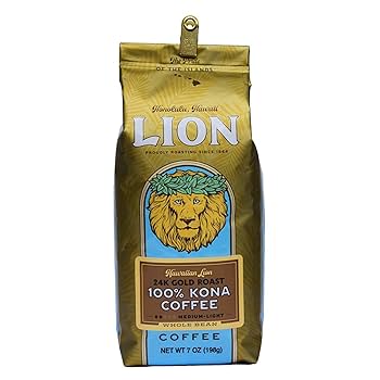 5/14までの掲載！【豆タイプ】ライオンコーヒー コナコーヒー100% LION COFFEE ライオンコーヒー 100%コナコーヒー 5袋セット 豆