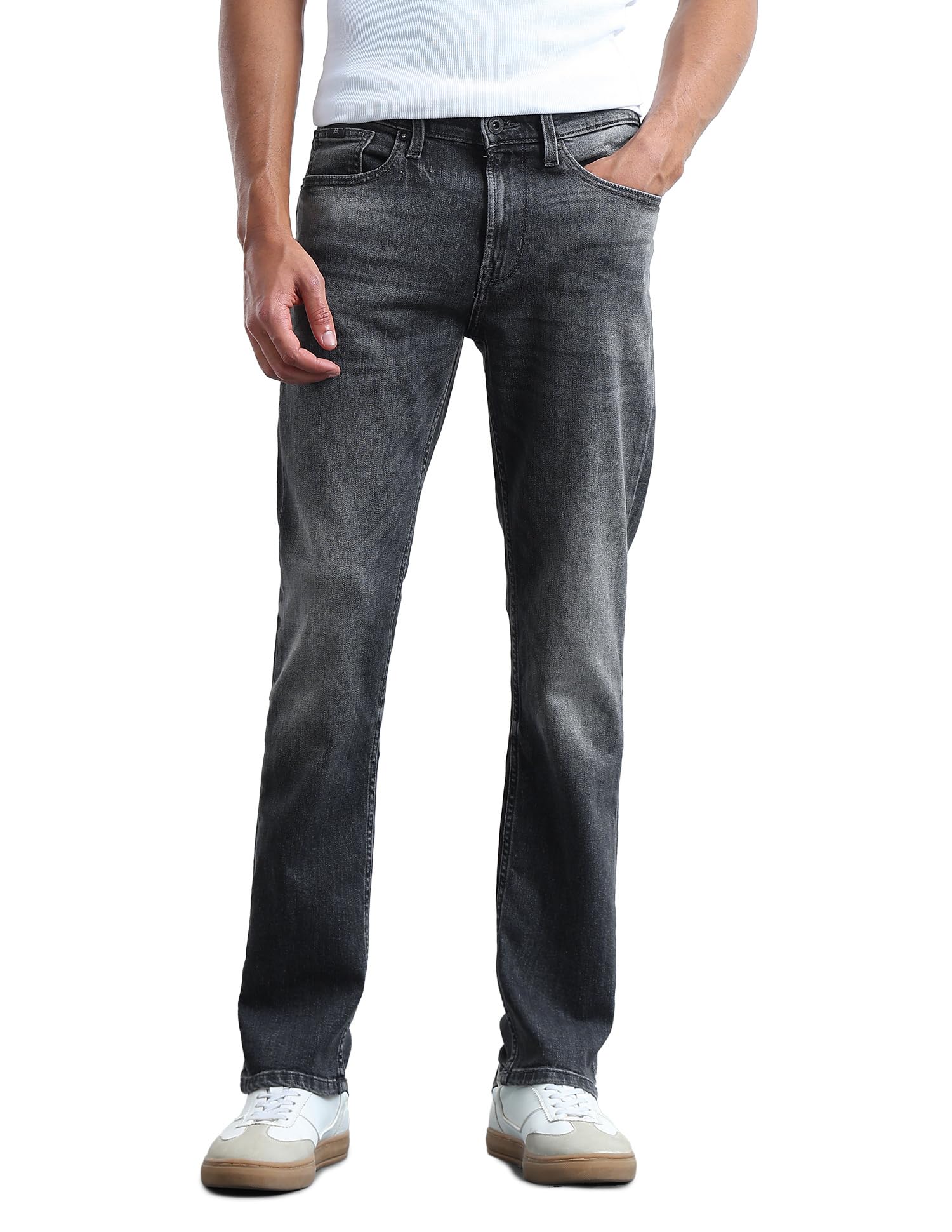 flying machine Men's Slim Straight Fit Jeans| Solid | Mid Rise | Stretchable | Jeans for Man-picture-32