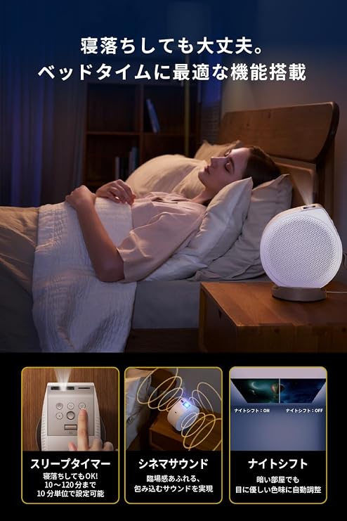 BenQ Japan BenQ GV50 Ceiling Mobile Projector VGP2026 Gold Award / Full HD / Laser Light Source / 500 ANSI Lumens / Max 120 Inches / 8 W Speaker +10 W Woofer / Automatic Vertical and Horizontal