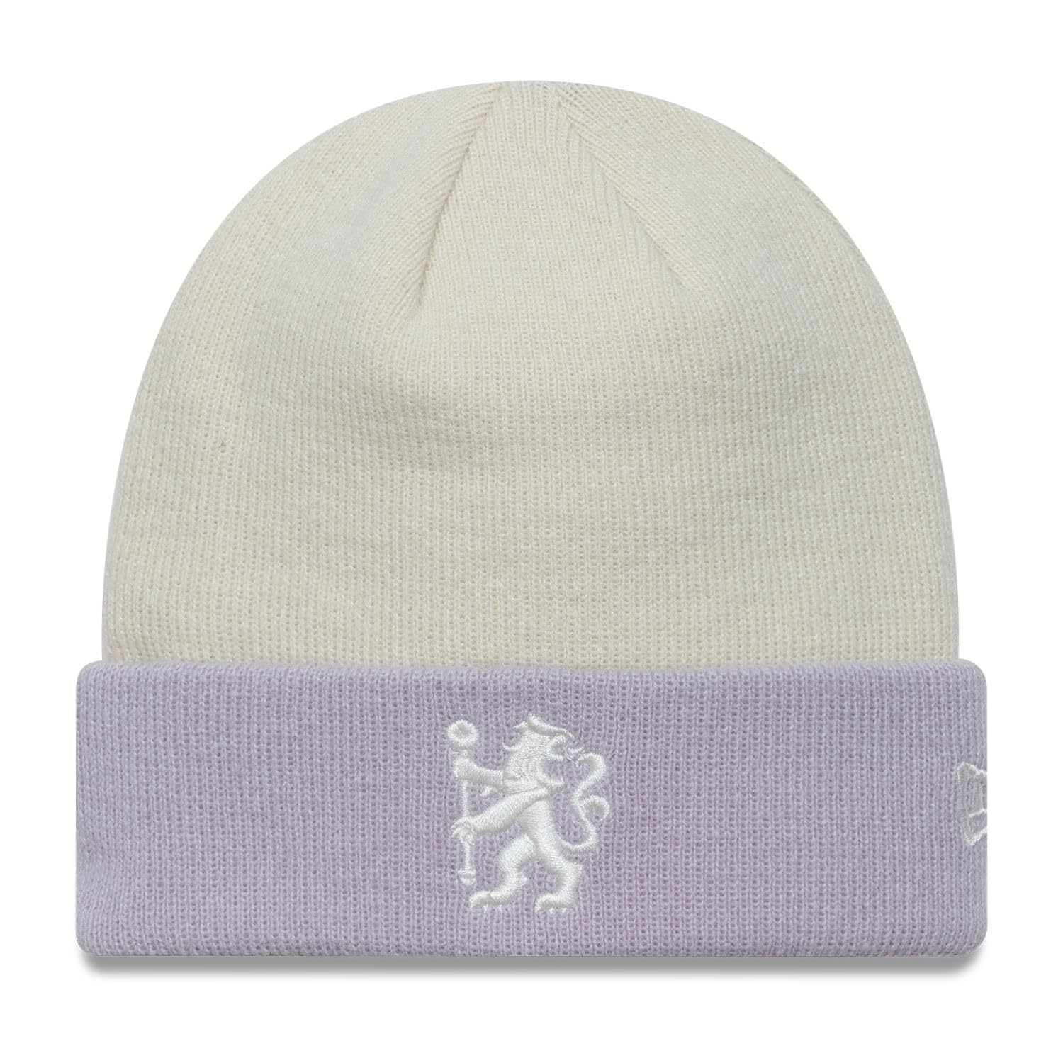 New Era Women's Beige Winter Beanie - Fc Chelsea Ivory